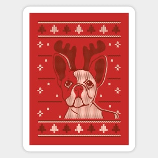 Xmas French bulldog Magnet